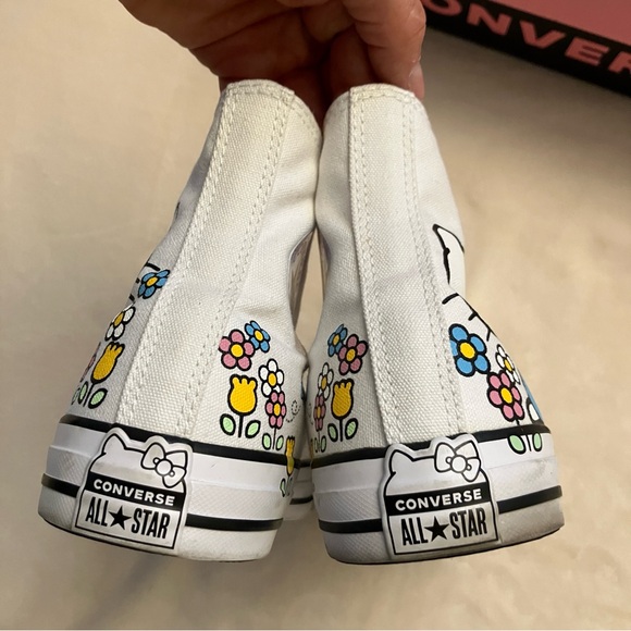 EUC Hello Kitty x Converse Chuck Taylor All Star High Top Sneakers - Picture 6 of 16